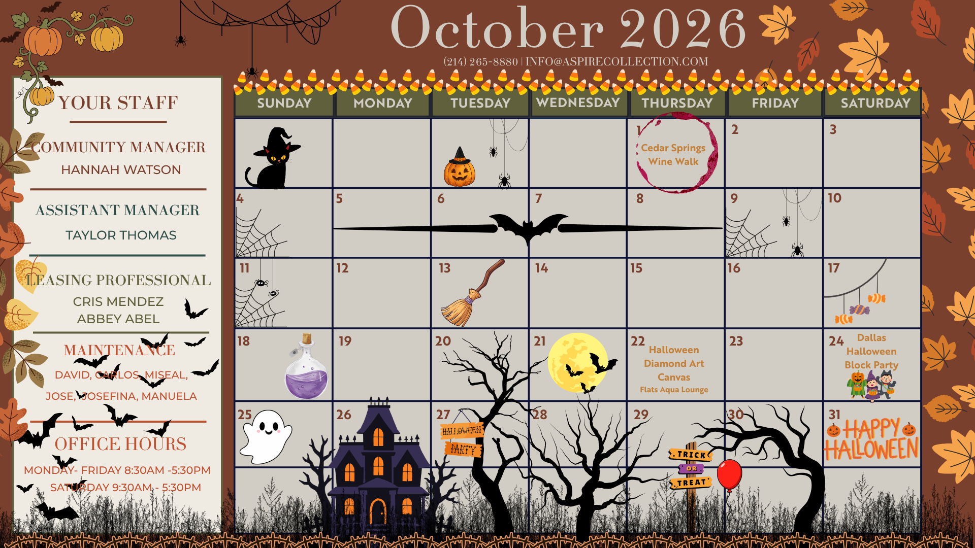 October Resident Events