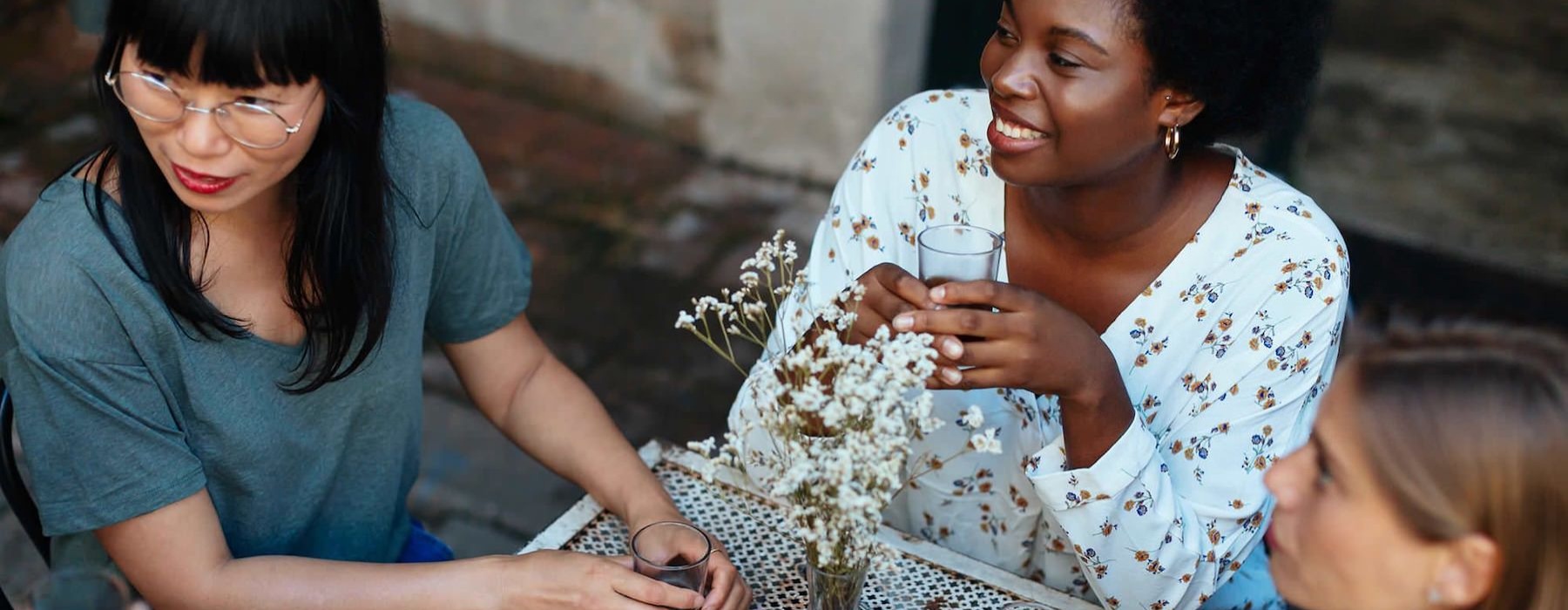 group of women having brunch at a neighborhood restaurant